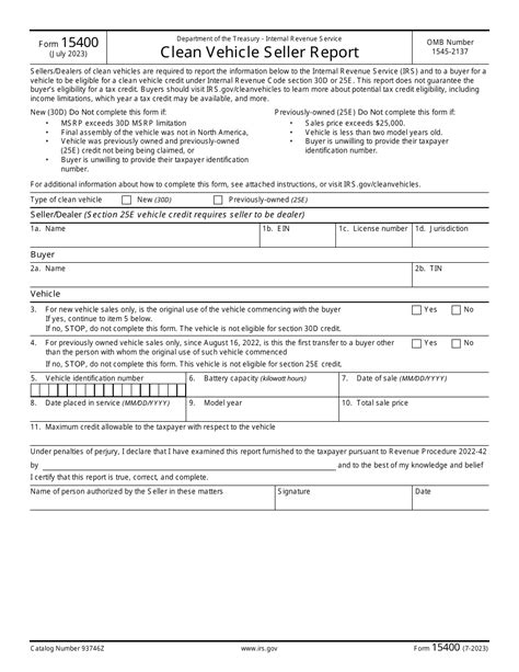 where to enter form 15400.